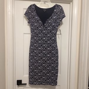 Roz & Ali Evening dress, navy blue/off white, size 8